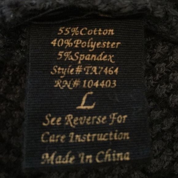 MINE Grey Cable Knit Sweater Sleeveless Dress L - Picture 7 of 8